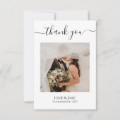 Uw foto's minimalistische bruiloft bedankt uw kaar kaart (Voorkant)