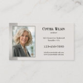 Uw foto's Moderne Tan Metallic Architect Visitekaartje (Achterkant)