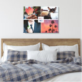 UW FOTO'S, MONOGRAM EN JAARLIJKS aangepaste canvas Afdruk (Insitu (Slaapkamer))