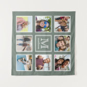 UW FOTO'S, MONOGRAM & KLEUR aangepast wandtapijt Wandkleed (Voorkant (horizontaal))