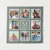 UW FOTO'S, MONOGRAM & KLEUR aangepast wandtapijt Wandkleed (Voorkant)