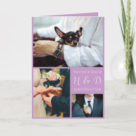 UW FOTO'S, Monogram & Tekst wenskaart Notitiekaartje