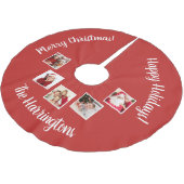 UW foto's, naam en kerstmis met kleur Kerstboom Rok (Gekanteld)