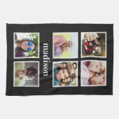 UW foto's, naam en keukenhanddoek in kleur (Horizontaal)