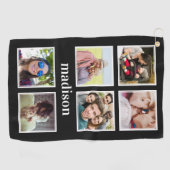 UW foto's, naam en kleur golfhanddoek (Horizontaal)