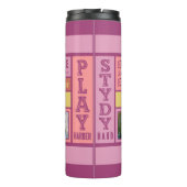 UW FOTO'S, NAAM EN TEKST aangepaste slaapkamertumb Thermosbeker (Achterkant)