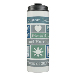 UW FOTO'S, NAAM EN TEKST aangepaste slaapkamertumb Thermosbeker