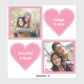 UW foto's & namen LIEFDE stickers (Vel)