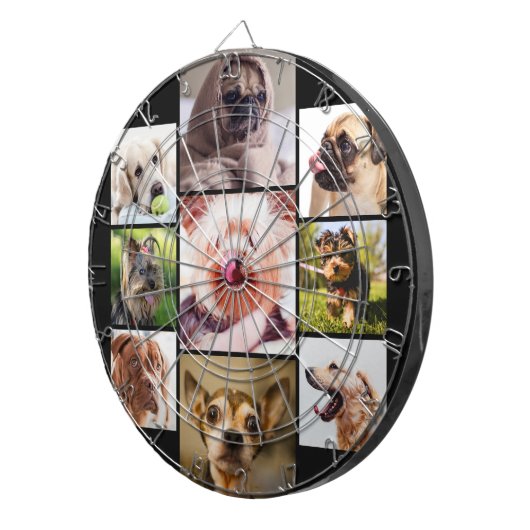 UW FOTO'S of schattige honden op aangepast dart bo Dartbord (Voorkant Rechts)