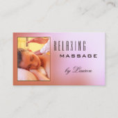 Uw foto's Roze massage Therapistische Visitekaartj Visitekaartje (Voorkant)