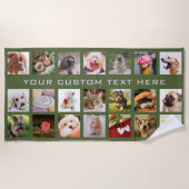 UW FOTO'S & TEKST aangepaste badhanddoek (Voorkant)