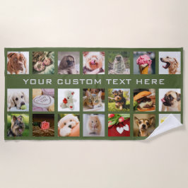 UW FOTO'S & TEKST aangepaste badhanddoek