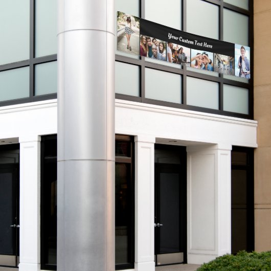 UW FOTO'S, TEKST EN KLEUR aangepaste banner (Buitenkant Gebouw)