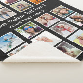 UW FOTO'S, TEKST EN KLEUR grote vloed Sherpa Deken (3/4)