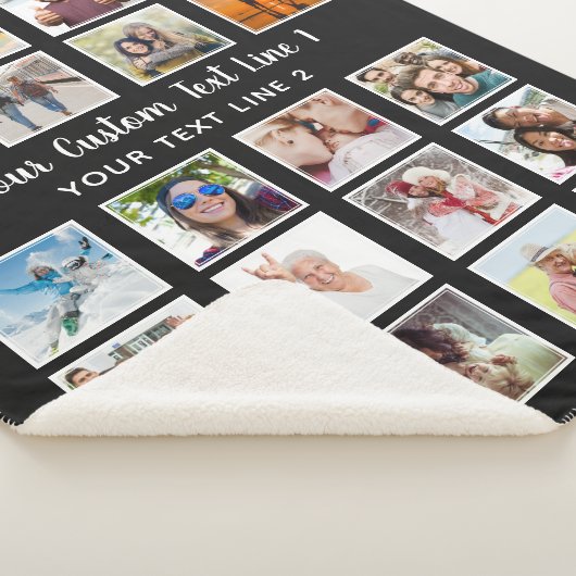 UW FOTO'S, TEKST EN KLEUR grote vloed Sherpa Deken (3/4)