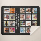 UW FOTO'S, TEKST EN KLEUR grote vloed Sherpa Deken (Voorkant (horizontaal))