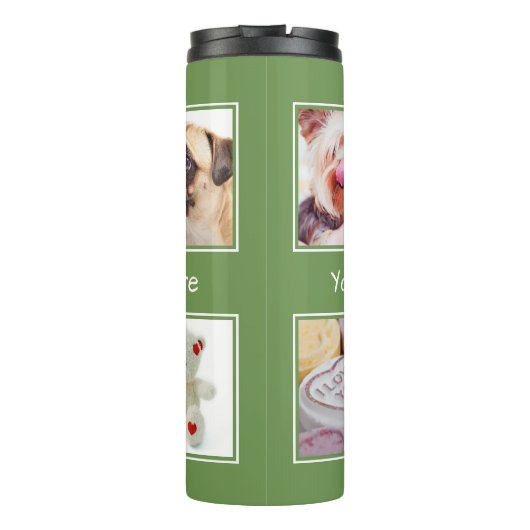 UW FOTO'S, TEKST EN KLEURtumblaar Thermosbeker (Achterkant)