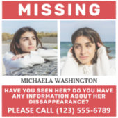 UW FOTO'S & tekst "ONTBREKENDE" sticker (Voorkant)