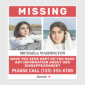 UW FOTO'S & tekst "ONTBREKENDE" sticker (Vel)