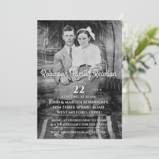 Uw  fotoserie reünie kaart (Staand voorkant)