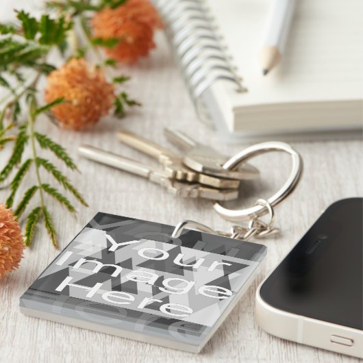 Uw fotosjabloon sleutelhanger (Voorkant Rechts)