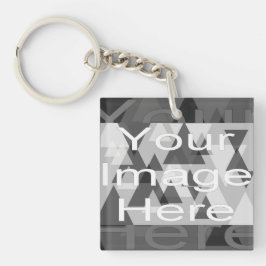 Uw fotosjabloon sleutelhanger