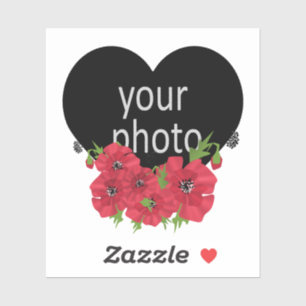Uw fotosticker, uw foto, bloemen, vakantie, sticker