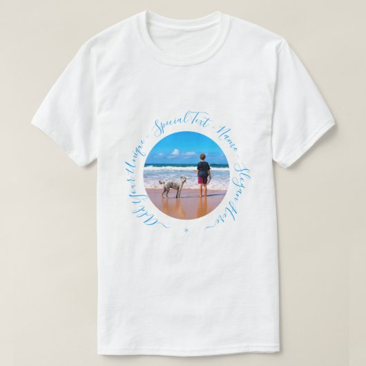Uw fototekst T-shirt met aangepaste tekst (Design voorkant)