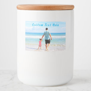 Uw Fotovoedsel of Flesetiketten met aangepaste tek Voedselcontainer Etiket