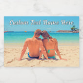 Uw Fotovoedsel of Flesetiketten met aangepaste tek Voedselcontainer Etiket (Enkel label)