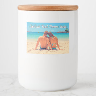 Uw Fotovoedsel of Flesetiketten met aangepaste tek Voedselcontainer Etiket