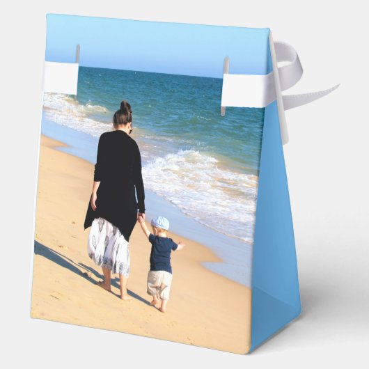 Uw fotovoorkeur of geschenkdozen met aangepaste te bedankdoosjes (Achterkant)
