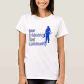 Uw frequentie, uw gemeenschap | phozos | frase t-shirt (Voorkant)