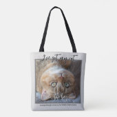 Uw Funny Photo Cat in de Bag Canvas tas (Achterkant)