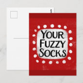 Uw Fuzzy Sokken Briefkaart (Voorkant / Achterkant)