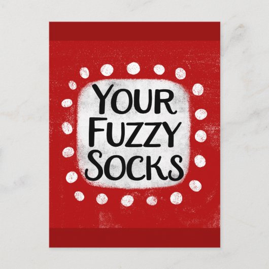 Uw Fuzzy Sokken Briefkaart (Voorkant)