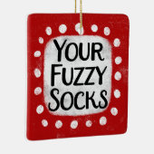 Uw Fuzzy Sokken Ornament (Rechts)