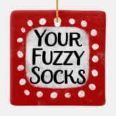 Uw Fuzzy Sokken Ornament (Achterkant)