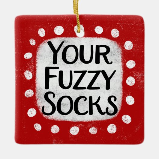 Uw Fuzzy Sokken Ornament (Voorkant)