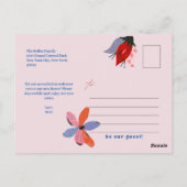 Uw gastkamer is verplaatst - bewegende aankondigin briefkaart (Achterkant)