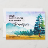 Uw gastkamer verplaatst naar het bergen New Home Aankondiging (Voorkant)