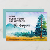 Uw gastkamer verplaatst naar het bergen New Home Aankondiging (Voorkant / Achterkant)