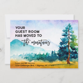 Uw gastkamer verplaatst naar het bergen New Home Aankondiging