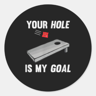 Uw gat is mijn doel, ongeschikte zin ronde sticker