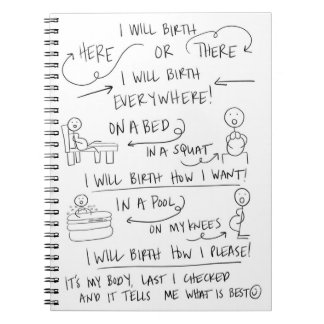 Uw geboorte-op-weg-spiral notebook notitieboek