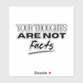 Uw gedachten zijn geen feiten OCD-ondersteuning Sticker (Vel)