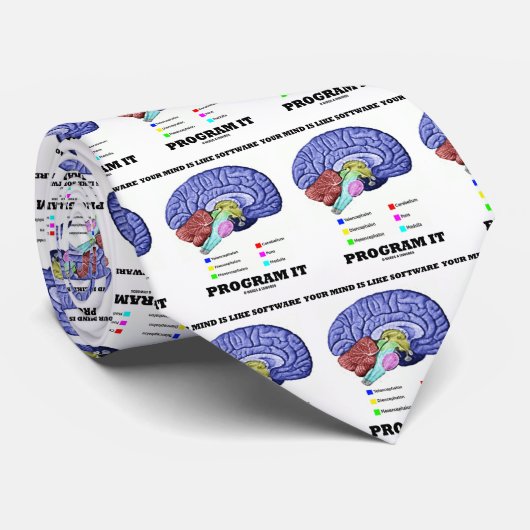 Uw geest is als softwareprogramma het (brein) stropdas (Opgerold)