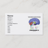 Uw geest is als softwareprogramma het (brein) visitekaartje (Voorkant)