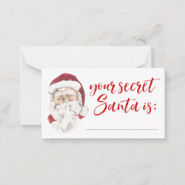 Uw geheime Santa Gift Exchange Raffle Kaart Notitiekaartje