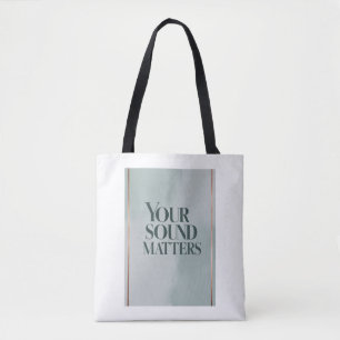 Uw geluid is belangrijk, optie 3 tote bag